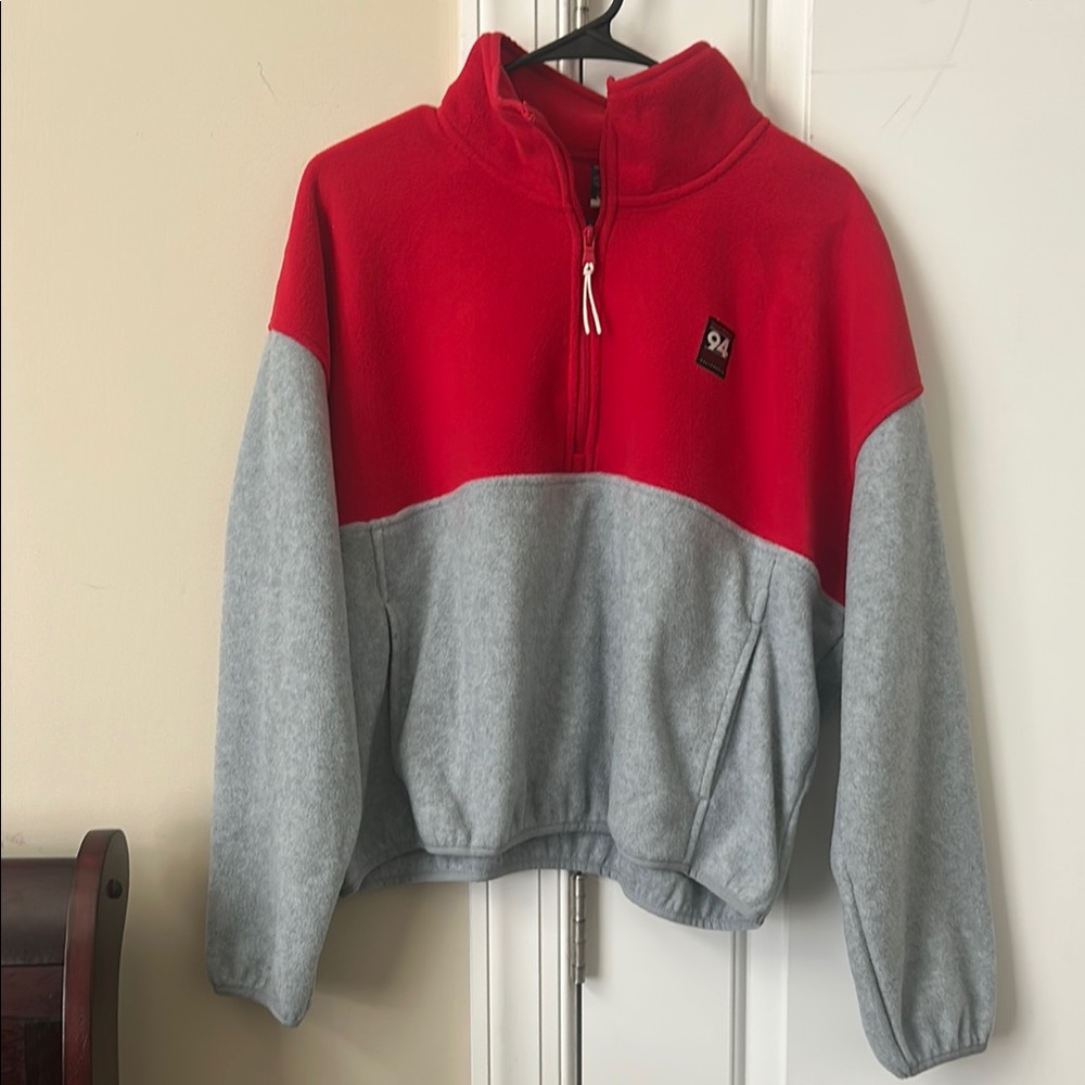 Red and Gray Women's Sweater